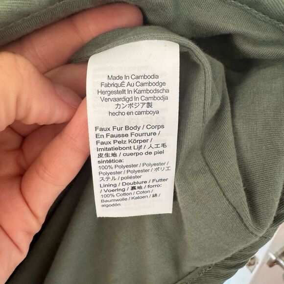 J. Crew Green Teddy Jacket Plush Sherpa Jacket Large - Picture 7 of 7